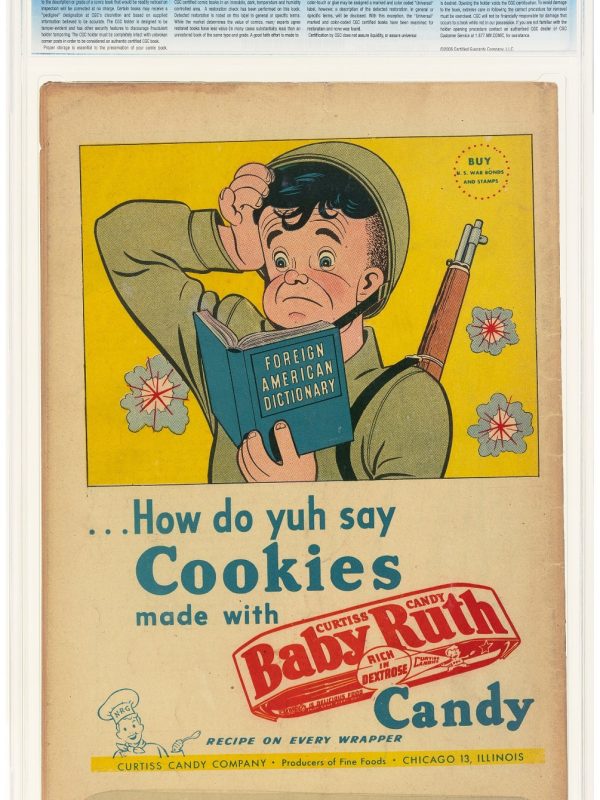 1945 DC Batman Comic # 29 CGC 5.5 FN- Alfred Backup Story - War Comic