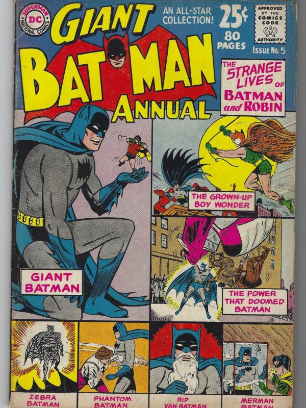 Batman Annual #5, DC Comics 1963 Silver Age Reprints VERY NICE COPY