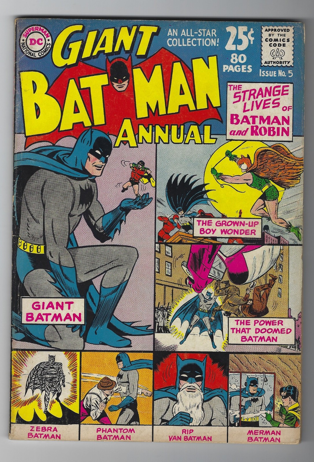 Batman Annual #5, DC Comics 1963 Silver Age Reprints VERY NICE COPY
