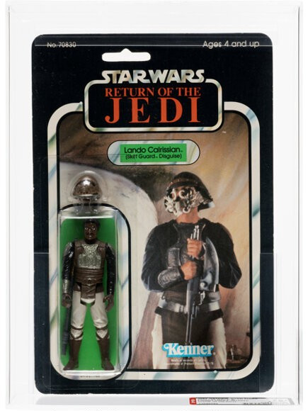 1983 Star Wars ROTJ Lando Calrissian (Skiff Guard) 65 Back-B AFA 75+ Kenner 1983