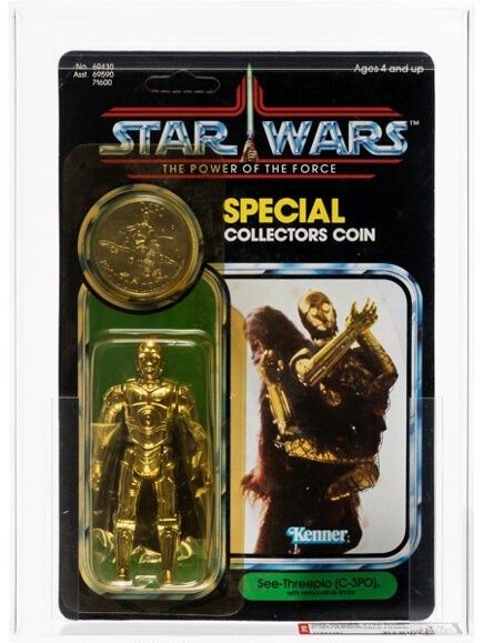 Star Wars POTF C-3PO (Removable Limbs) 92-Back AFA Y75 (Kenner, 1985) UNPUNCHED