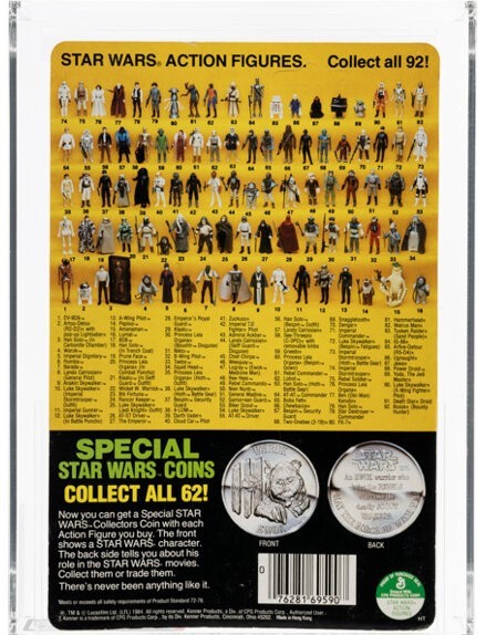 Star Wars POTF C-3PO (Removable Limbs) 92-Back AFA Y75 (Kenner, 1985) UNPUNCHED