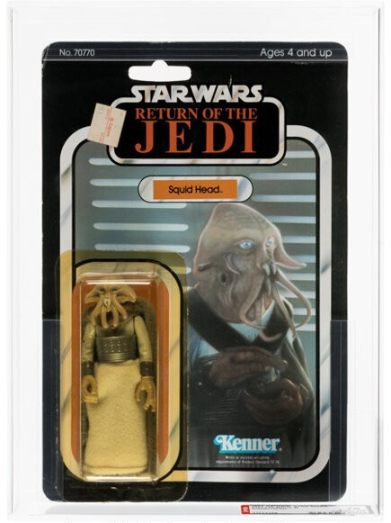 Star Wars Return Of The Jedi Squid Head 65-Back B AFA Y75 (Kenner, 1983)