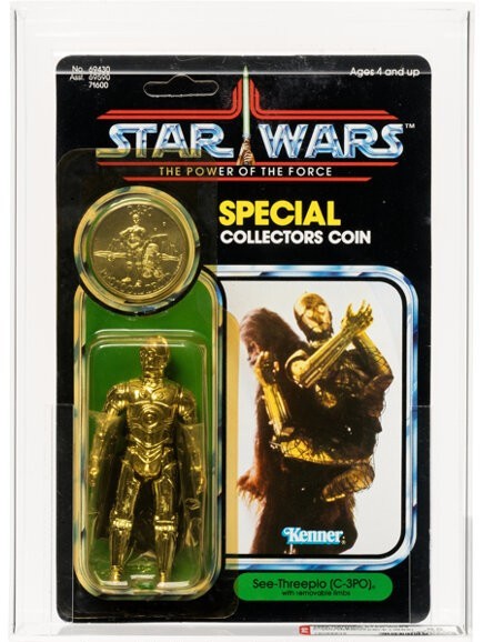 Star Wars POTF C-3PO (Removable Limbs) 92-Back AFA 85 (Kenner, 1985) UNPUNCHED