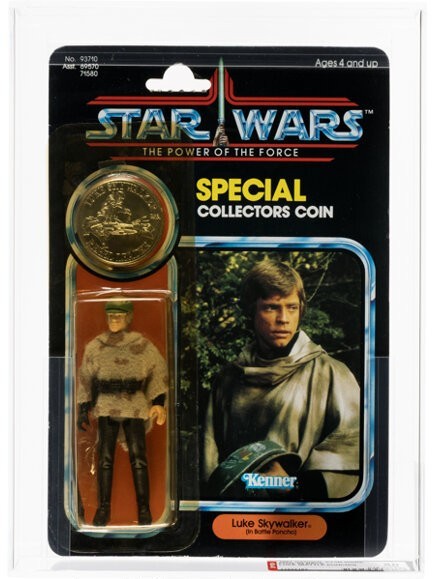 Star Wars POTF Luke Skywalker (Endor Battle Poncho) 92-Back AFA Y80 Kenner 1985