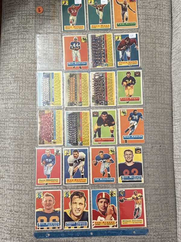 1956 Topps Football Lot (22) Varrichone Ulrich Matson Mann Scott Vintage NFL