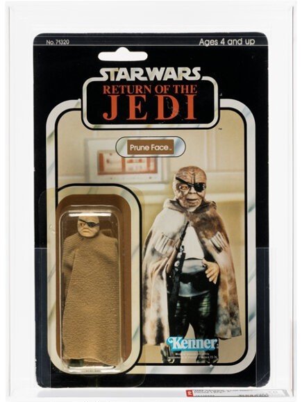 Star Wars ROTJ Prune Face 77-Back A AFA 70 (Kenner, 1984)
