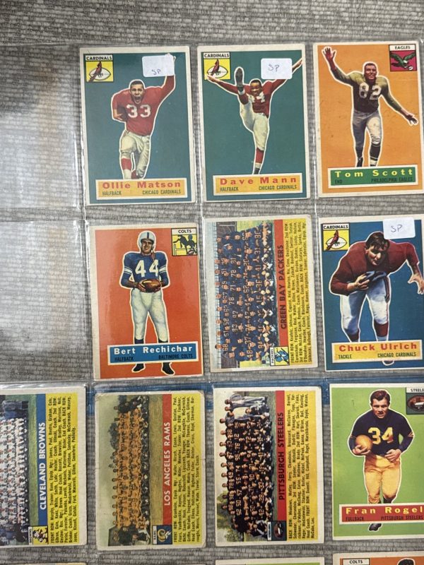 1956 Topps Football Lot (22) Varrichone Ulrich Matson Mann Scott Vintage NFL