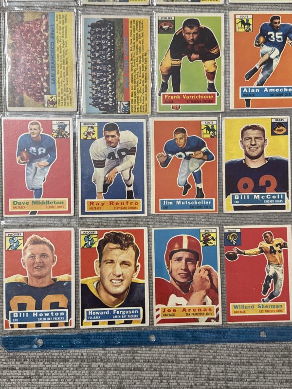 1956 Topps Football Lot (22) Varrichone Ulrich Matson Mann Scott Vintage NFL