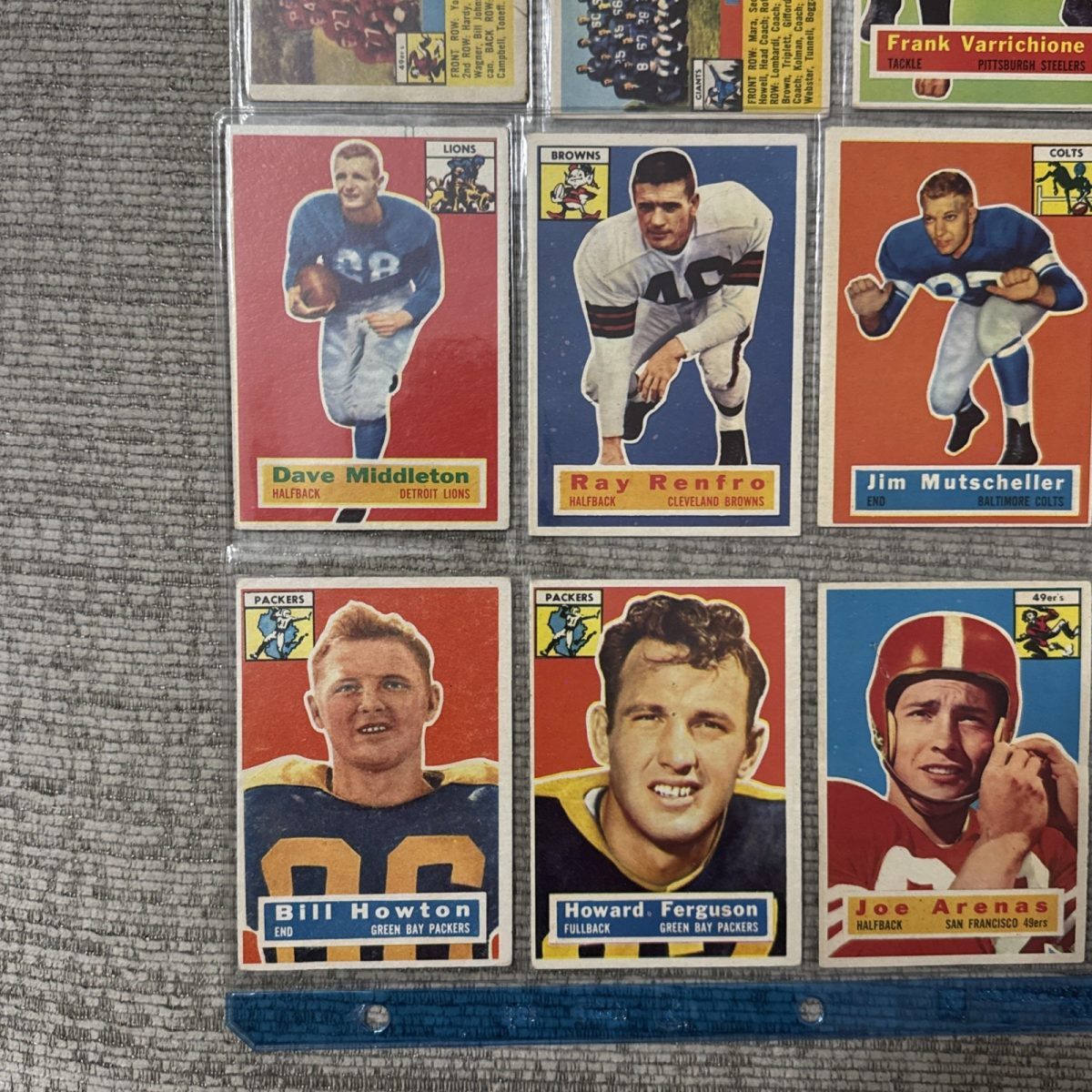1956 Topps Football Lot (22) Varrichone Ulrich Matson Mann Scott Vintage NFL