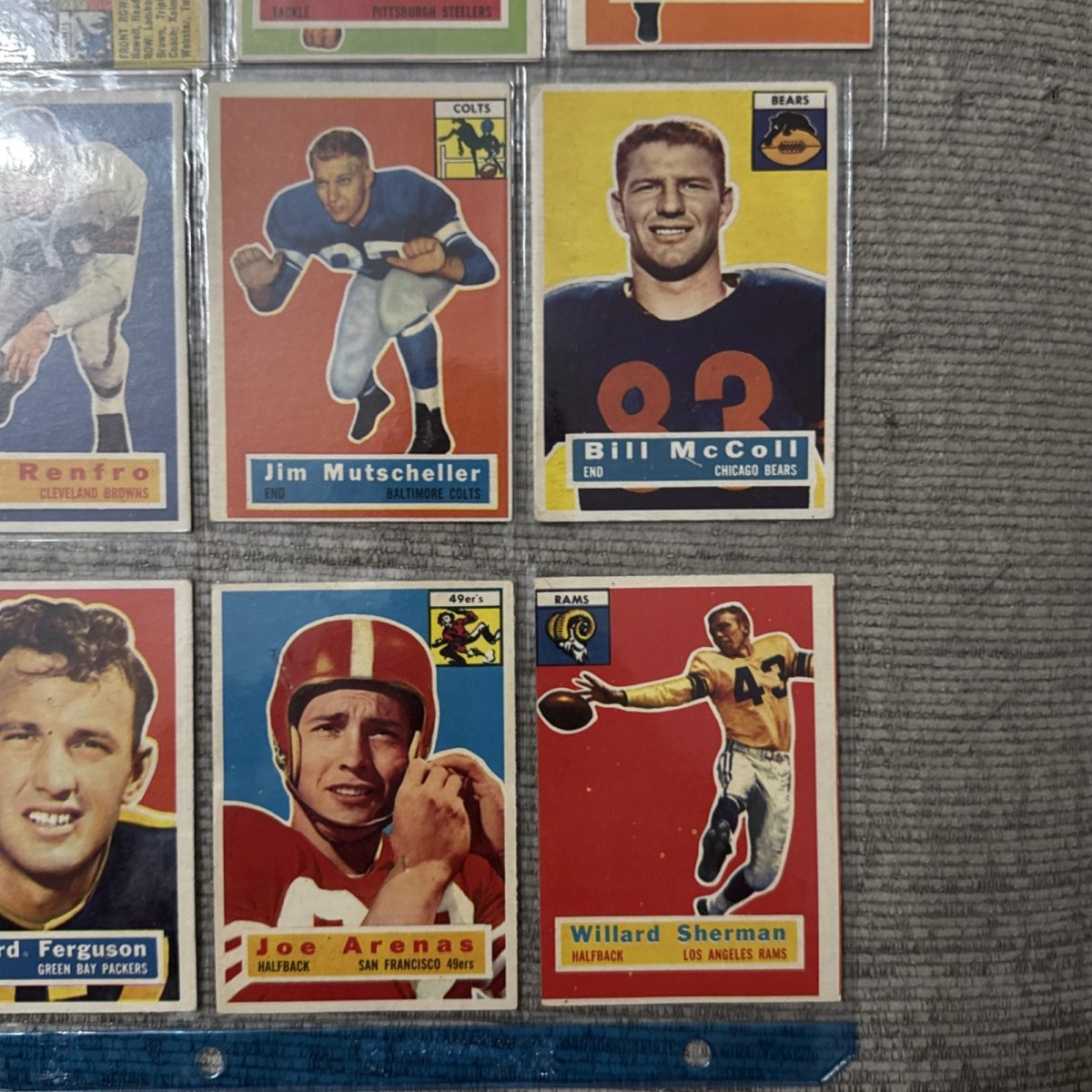 1956 Topps Football Lot (22) Varrichone Ulrich Matson Mann Scott Vintage NFL