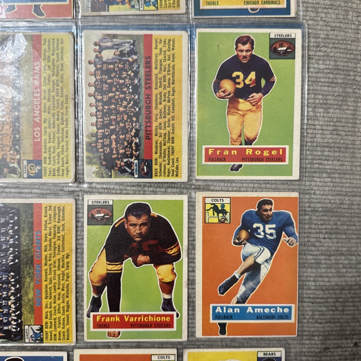 1956 Topps Football Lot (22) Varrichone Ulrich Matson Mann Scott Vintage NFL