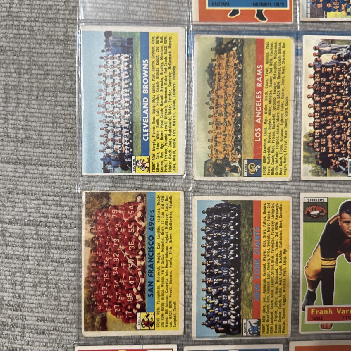 1956 Topps Football Lot (22) Varrichone Ulrich Matson Mann Scott Vintage NFL