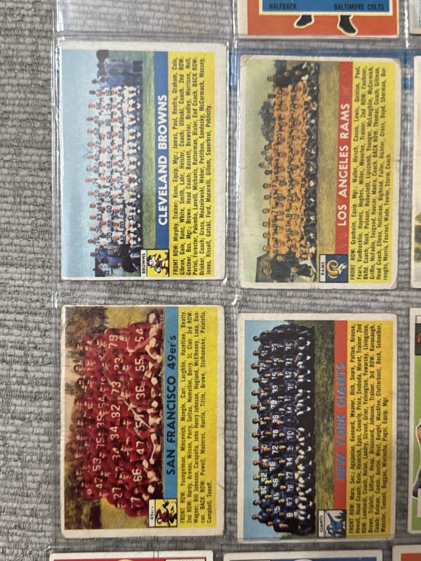 1956 Topps Football Lot (22) Varrichone Ulrich Matson Mann Scott Vintage NFL