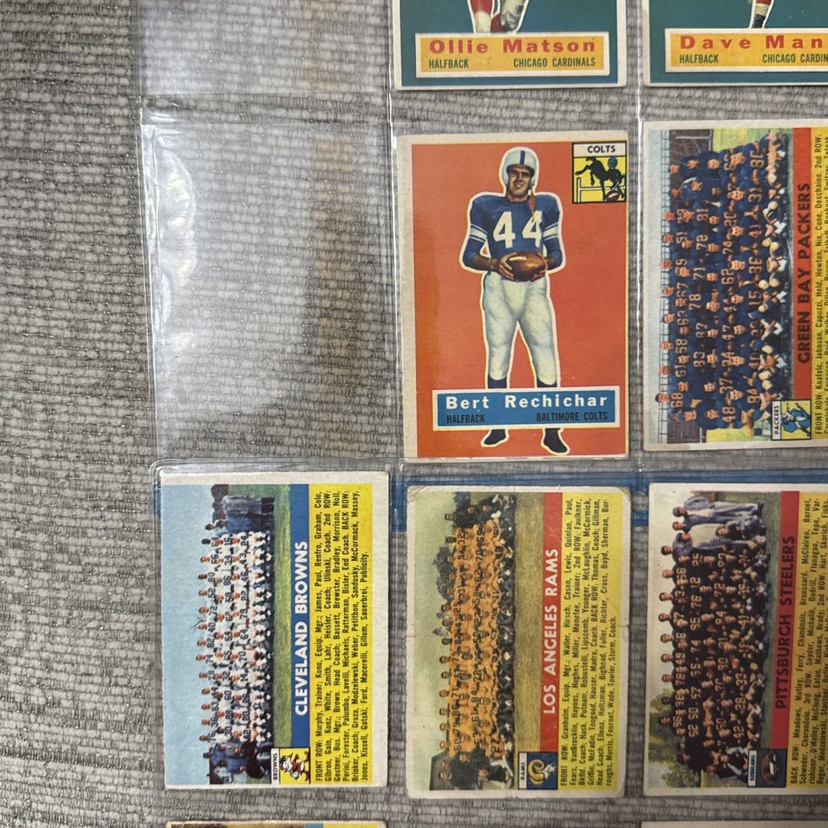 1956 Topps Football Lot (22) Varrichone Ulrich Matson Mann Scott Vintage NFL