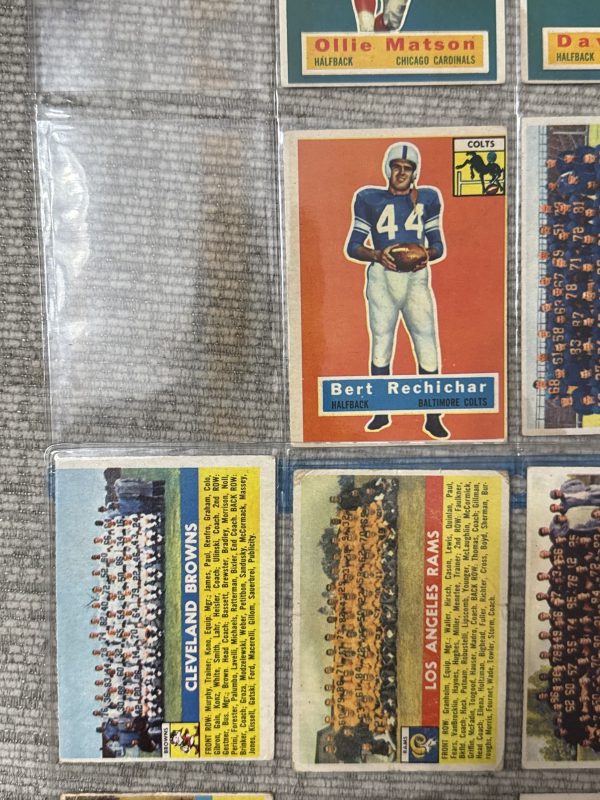 1956 Topps Football Lot (22) Varrichone Ulrich Matson Mann Scott Vintage NFL