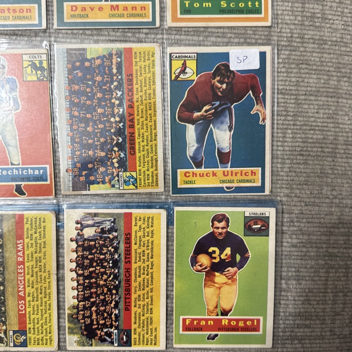 1956 Topps Football Lot (22) Varrichone Ulrich Matson Mann Scott Vintage NFL