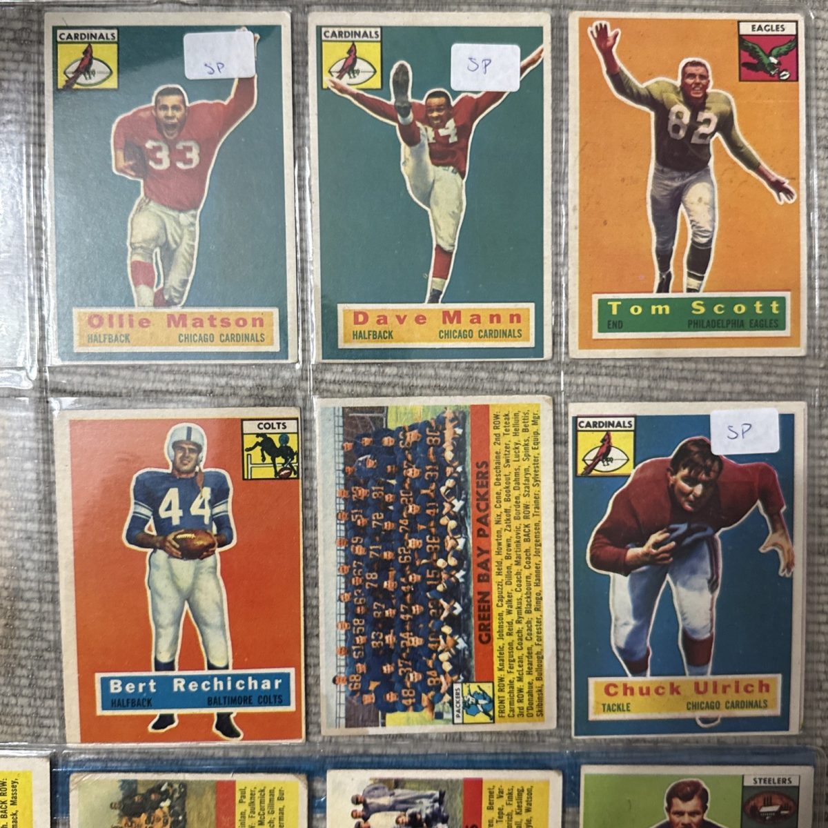 1956 Topps Football Lot (22) Varrichone Ulrich Matson Mann Scott Vintage NFL