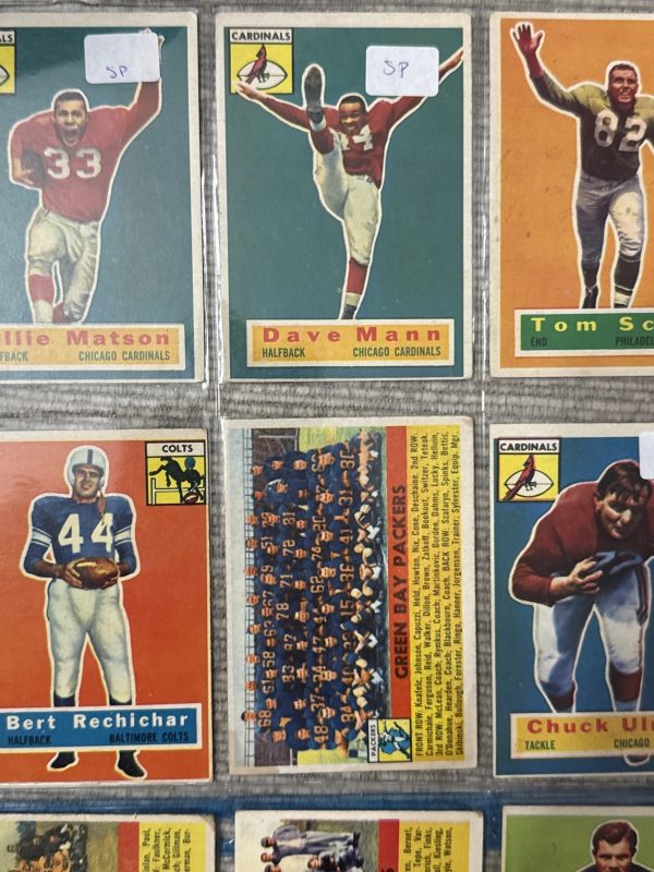 1956 Topps Football Lot (22) Varrichone Ulrich Matson Mann Scott Vintage NFL