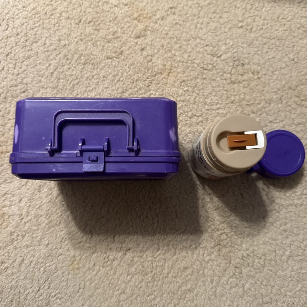 Vintage Aladdin 1990s Disney Dinosaurs Purple Plastic Lunchbox & Thermos