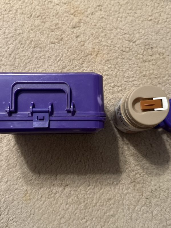 Vintage Aladdin 1990s Disney Dinosaurs Purple Plastic Lunchbox & Thermos