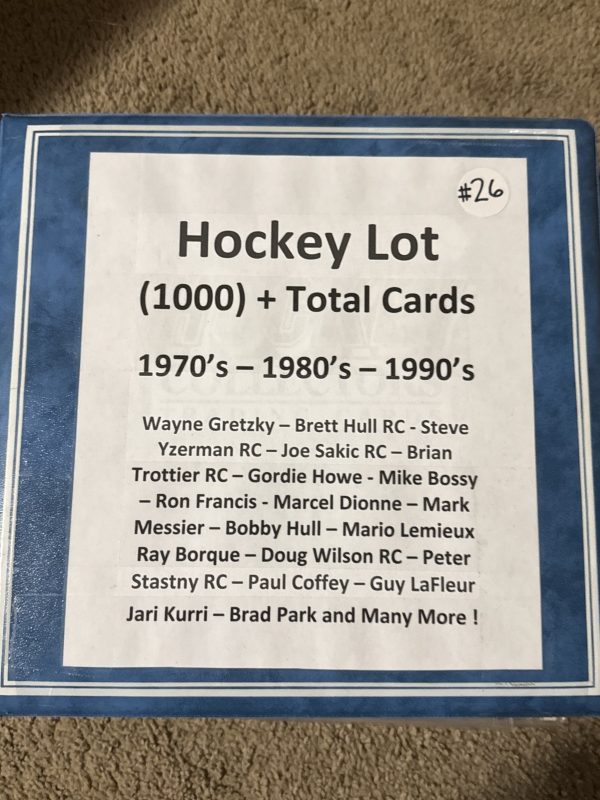 Hockey Card Lot 1000+ Cards 70s 80s 90s Inserts Rookies Stars Gretzky Hull Ect