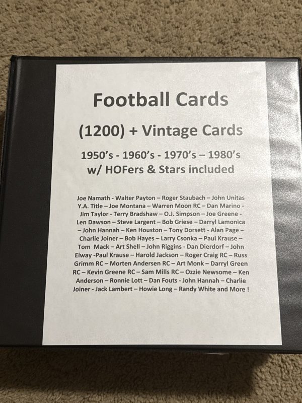 Huge Lot of 1200+ 1960-1980s Topps Football Cards Collection NFL Stars & HOFers