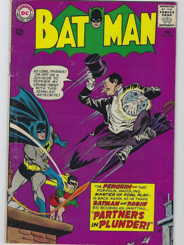 Batman #169 (1965) FN - 2nd Apperance of the Penguin Silver Age GREAT COLOR