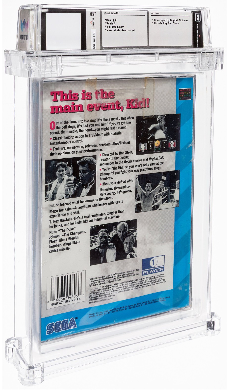 Prize Fighter - Wata 8.5 A Sealed, Sega CD Sega 1995 USA