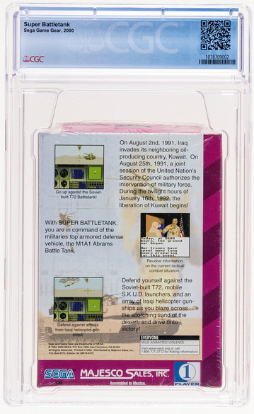Super Battletank SEGA Game Gear Sealed Graded CGC 9.8 A++ RARE TOP POP!