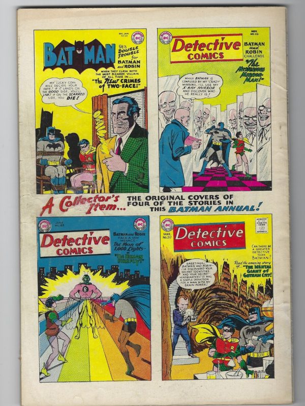 Batman Annual #3 Joker Cover Silver Age Superhero Vintage DC Comic 1962 VG