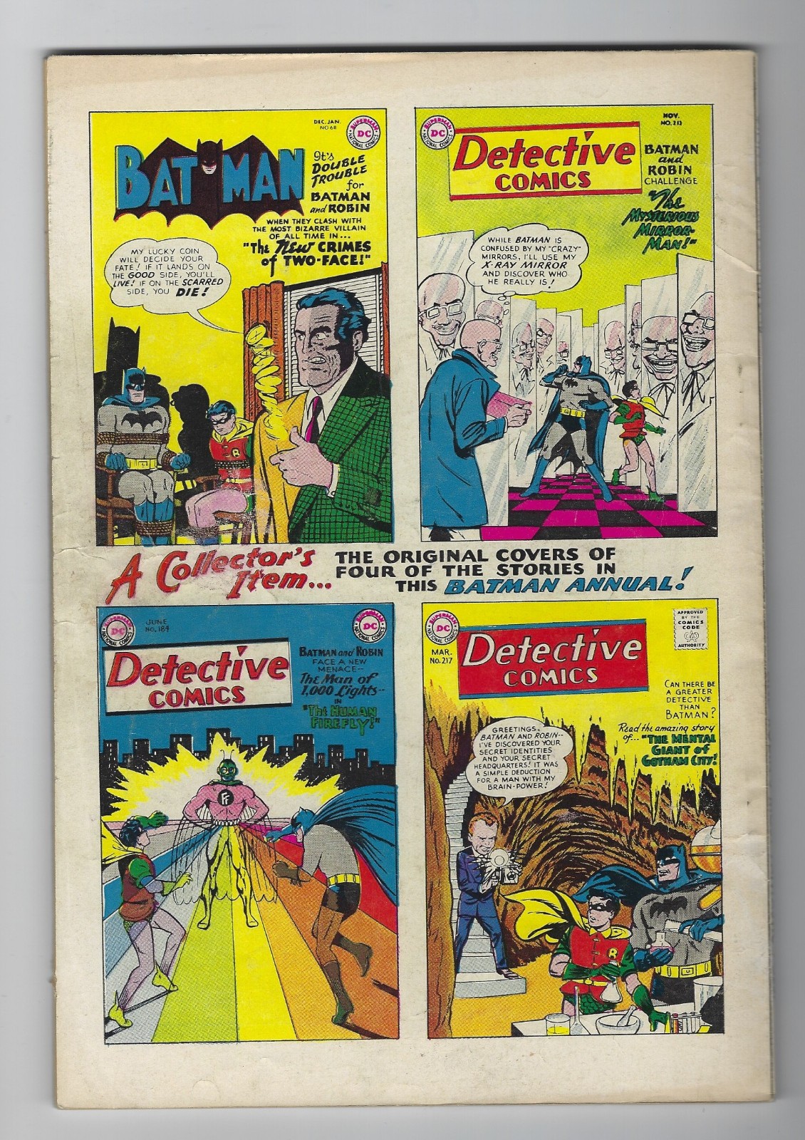 Batman Annual #3 Joker Cover Silver Age Superhero Vintage DC Comic 1962 VG