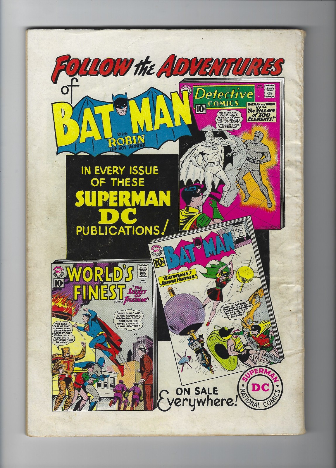BATMAN ANNUAL #1 (1961) - VG/VG+ - DC SILVER AGE GIANT SIZE BATCAVE ORIGIN STORY