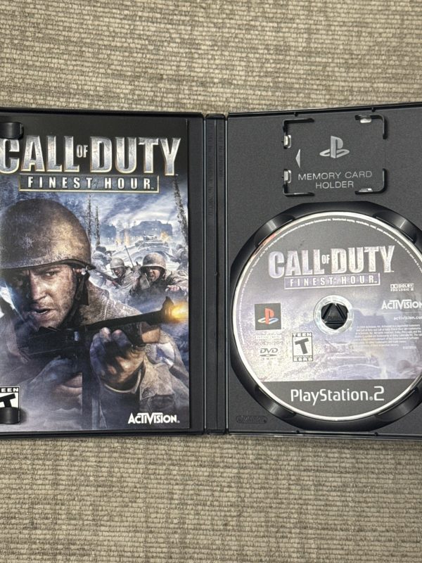 Call of Duty Finest Hour PS2 PlayStation 2 Complete W/ Manual CIB Tested MINT