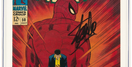 Amazing Spider-Man #50 CGC 8.5 Signed by Stan Lee & John Romita