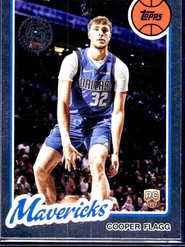 2025-26 Topps Flagship Cooper Flagg RC 45th Anniversary 80BK-51 Mavericks Rookie