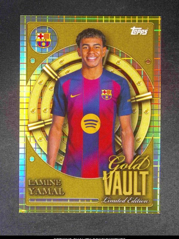 2025-26 Topps FC Barcelona Collector Tin Lamine Yamal Gold Vault Limited Edition