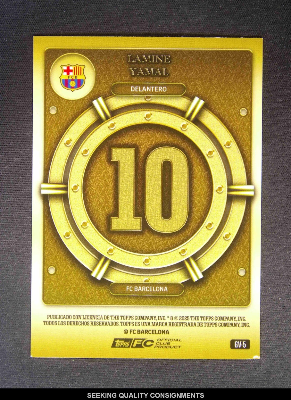 2025-26 Topps FC Barcelona Collector Tin Lamine Yamal Gold Vault Limited Edition