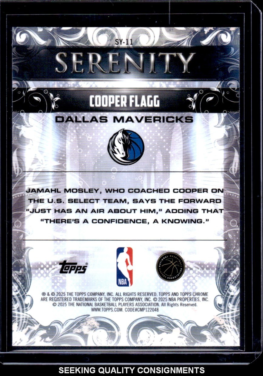 2025-26 Topps Chrome #SY-11 Cooper Flagg Serenity