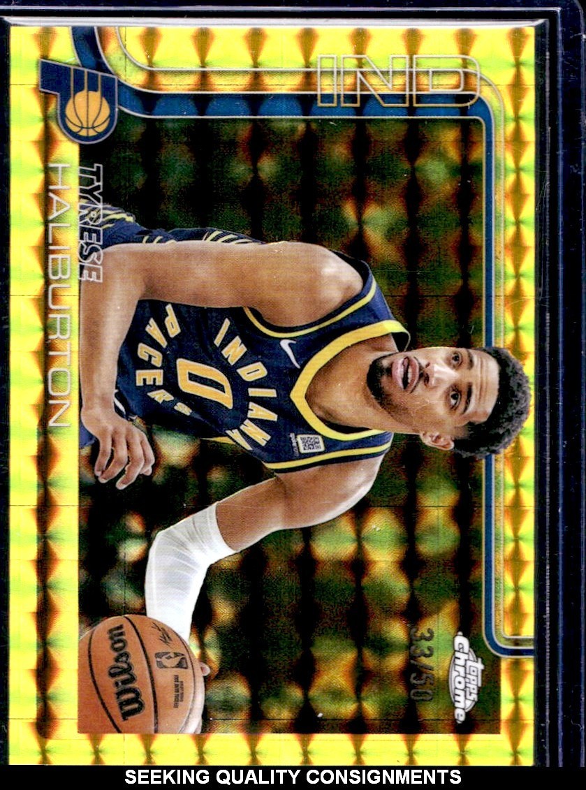 2025-26 Topps Chrome Tyrese Haliburton #3 Gold Geometric Refractor /50