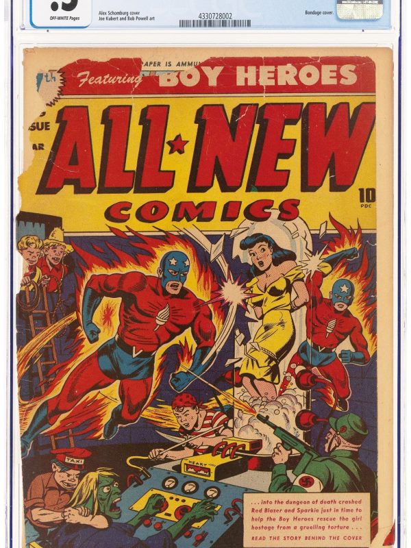 All-New Comics #7 CGC .5 (Harvey 1944) Alex Schomburg Bondage War Cover RARE