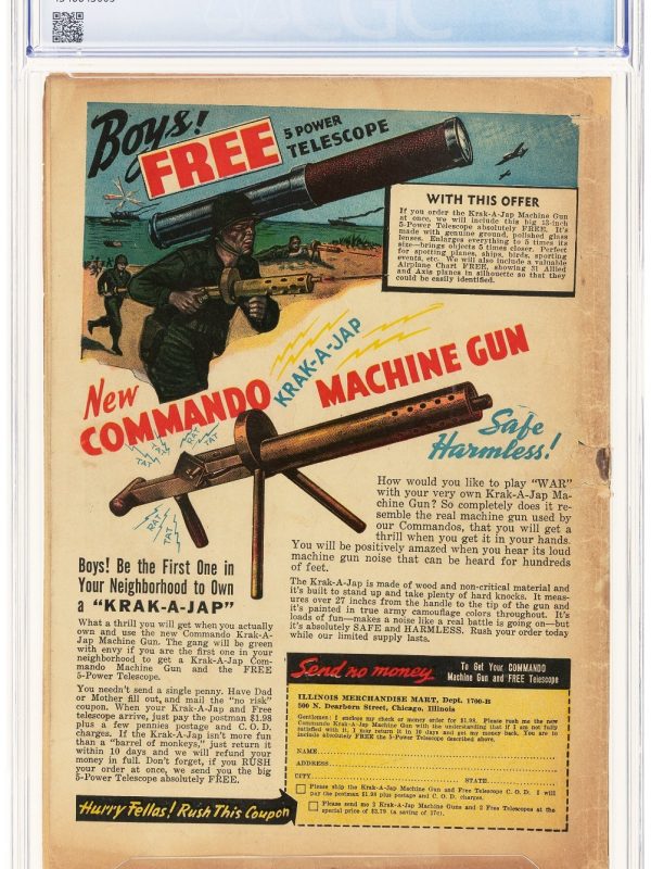 Startling Comics #25 (1944) CGC PR 0.5 Alex Schomburg War Time Cover Golden Age