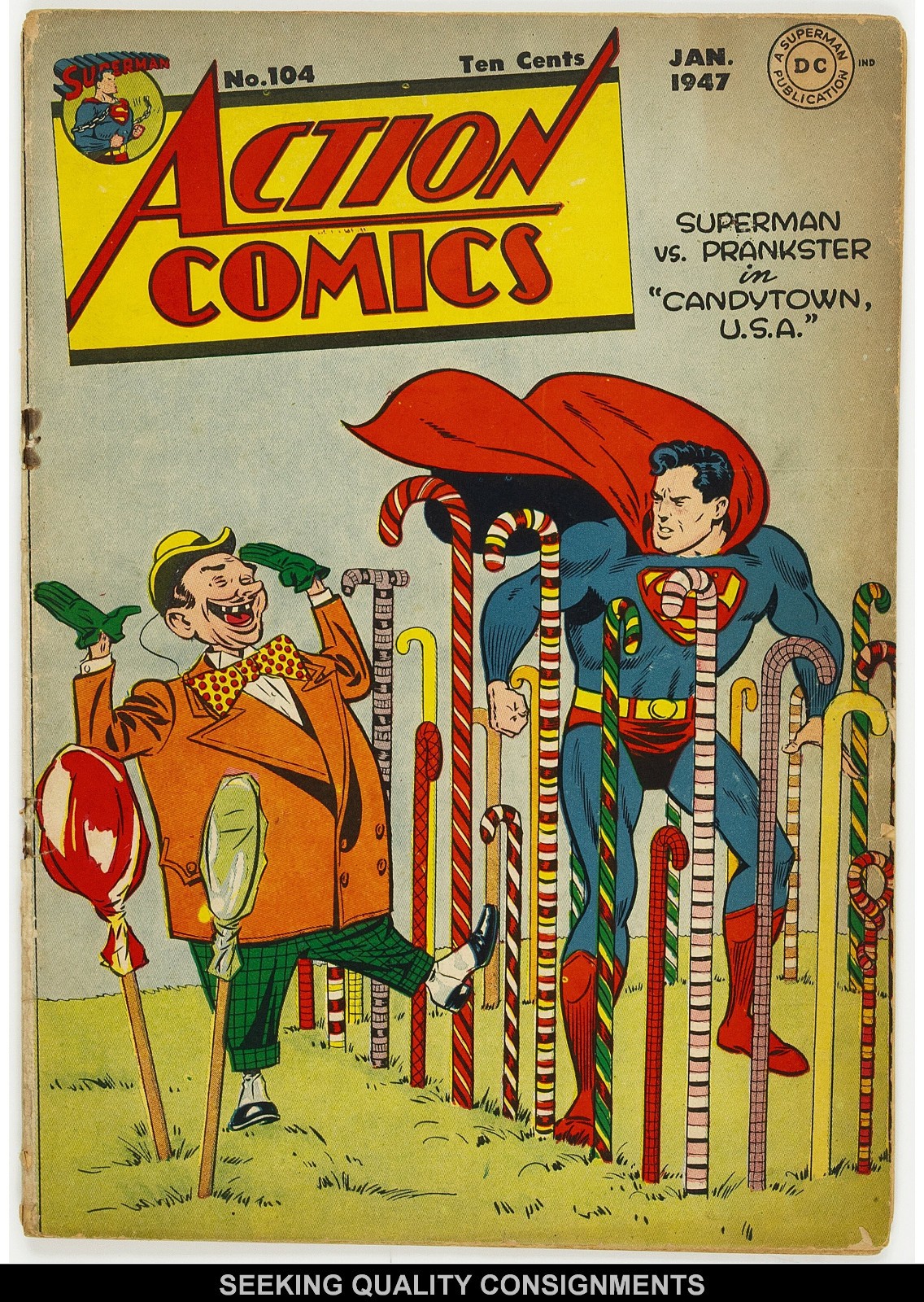 Action Comics #104 (DC, 1947) Condition: GD/VG. Prankster Appearance