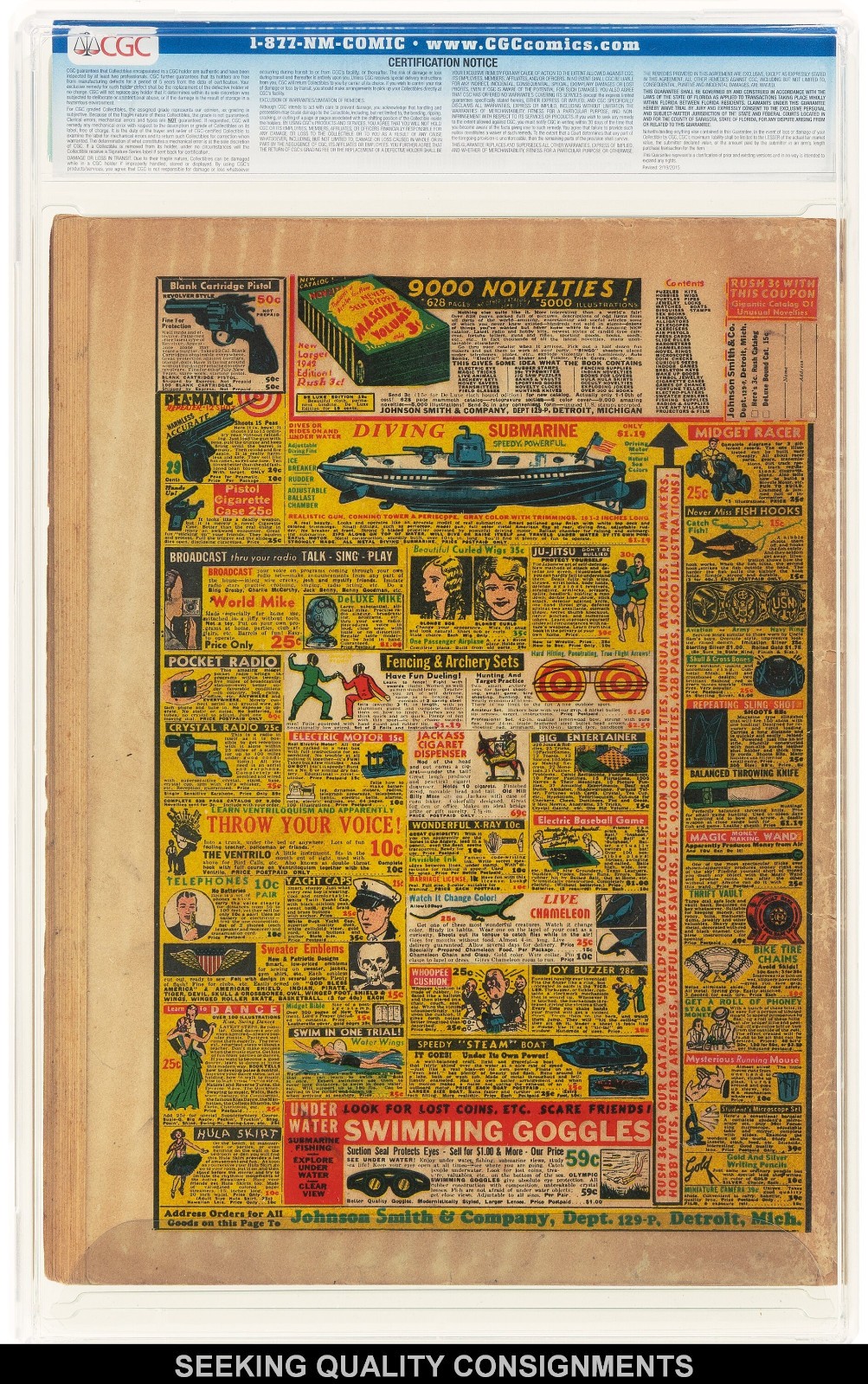 Thrilling Comics #20 (1941) CGC GD- 1.8 Alex Schomburg World War 2 Bondage Cover