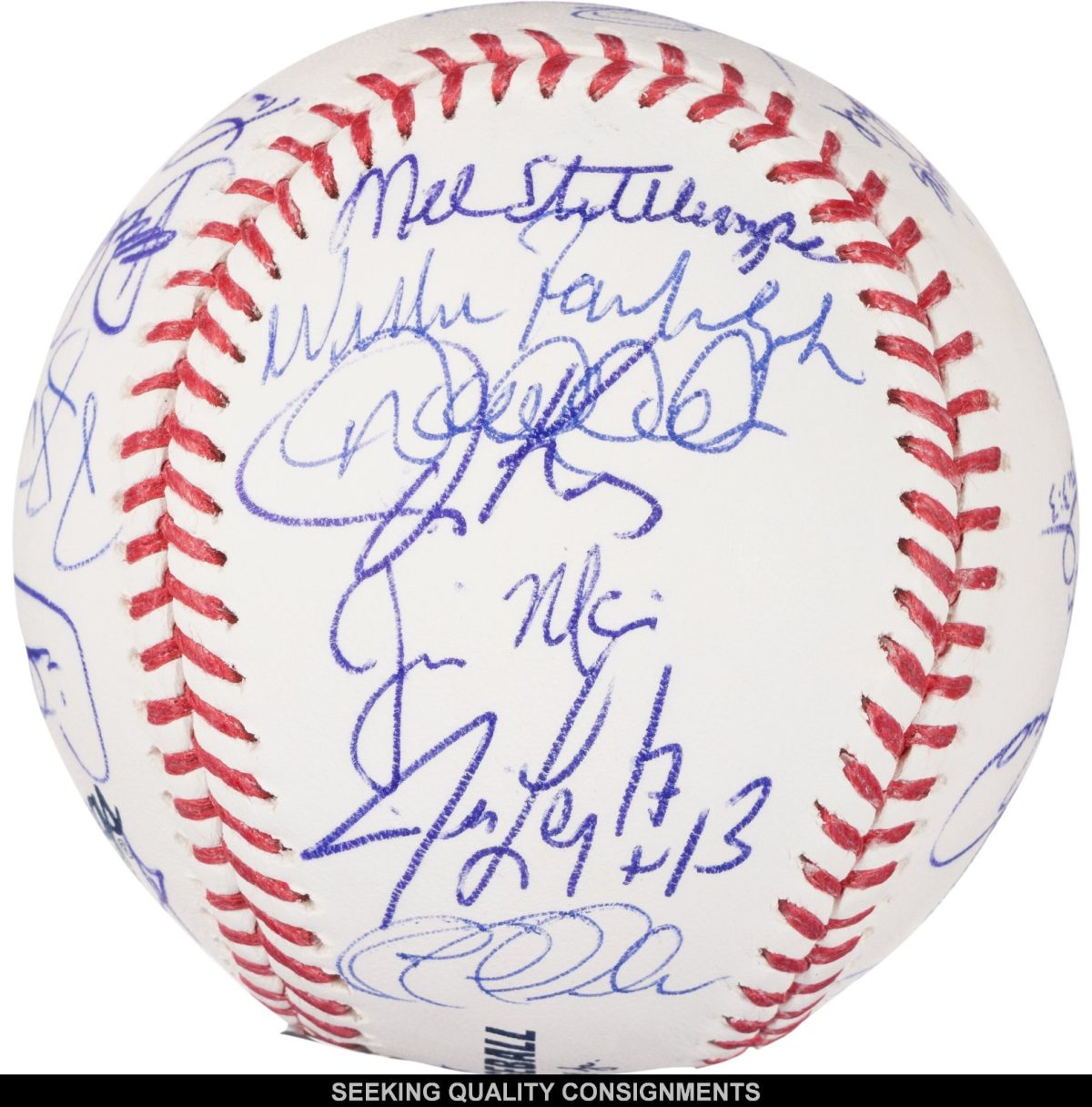 1996 New York Yankees Team Signed Baseball MLB Authentic PSA LOA 26 Autographs