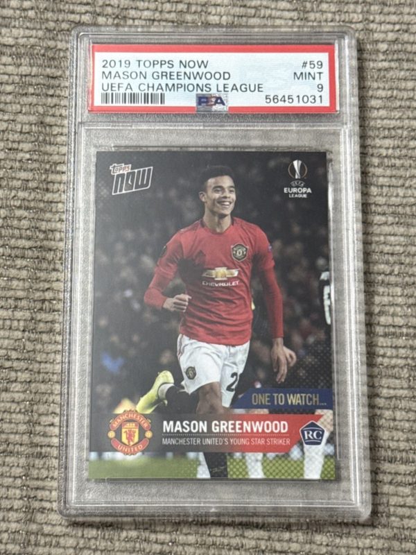 2019 Topps Now UEFA Mason Greenwood RC Rookie #059 Man U PSA 9