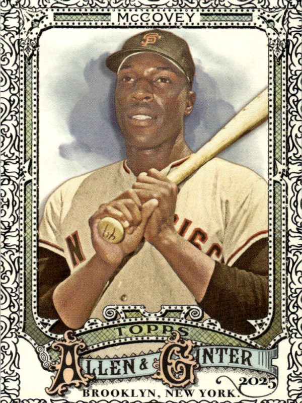 2025 Topps Allen & Ginter #302 Willie McCovey Foil Filagree San Francisco Giants