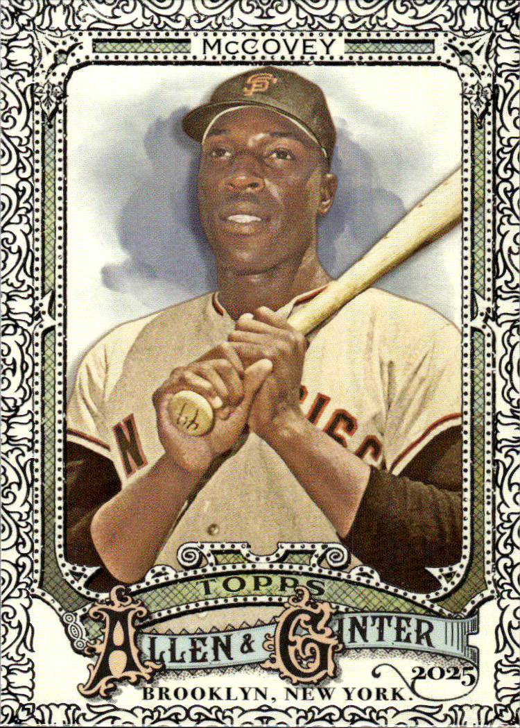 2025 Topps Allen & Ginter #302 Willie McCovey Foil Filagree San Francisco Giants