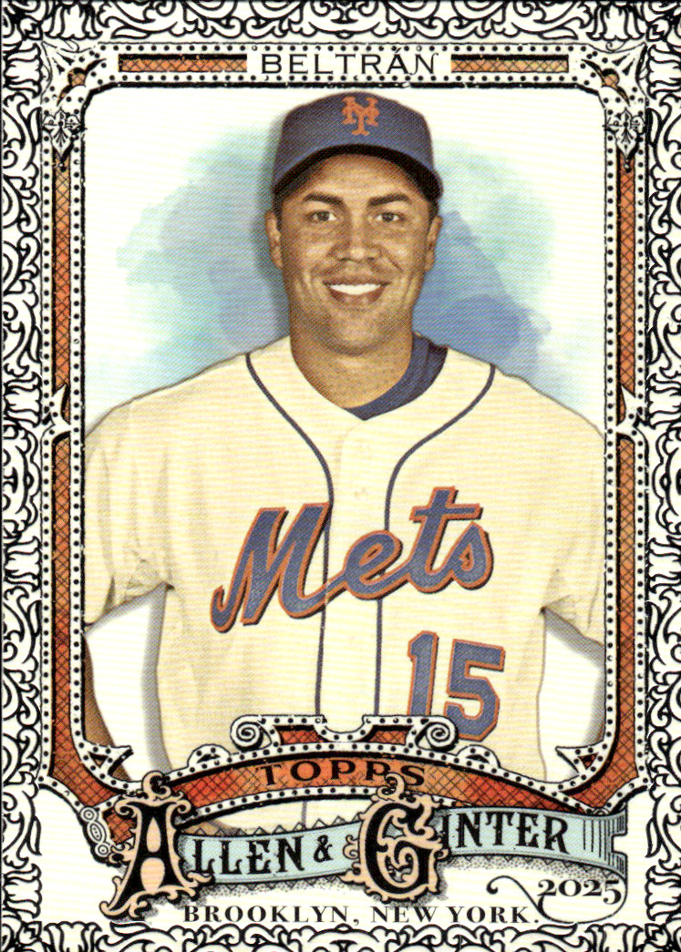 2025 Topps Allen and Ginter Carlos Beltran Silver Foil Filagree New York Mets