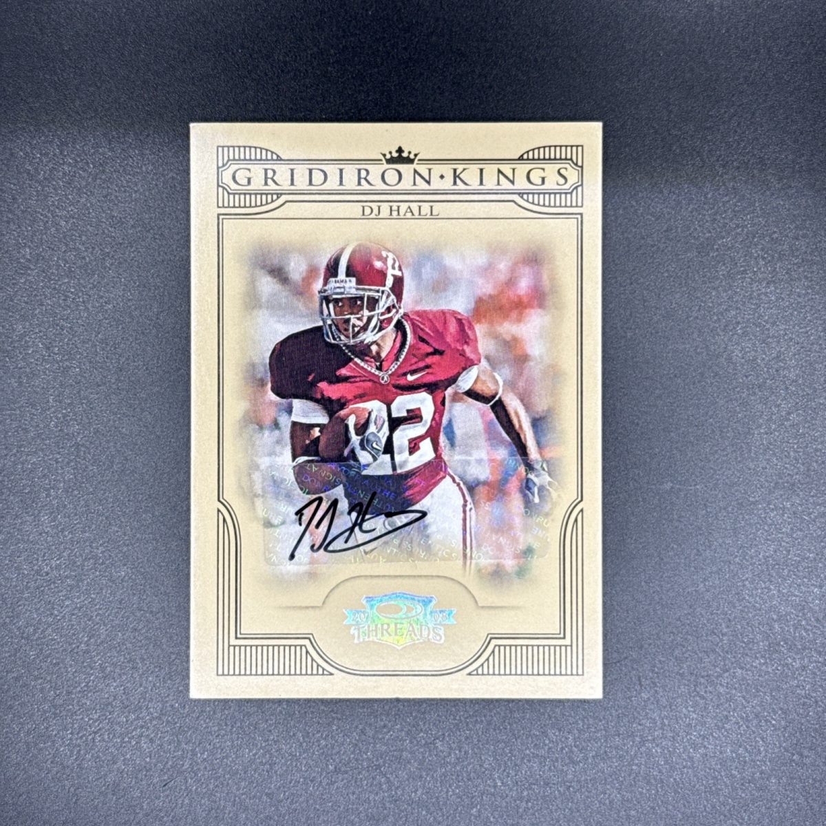 2008 Donruss Threads Auto DJ Hall RC Auto /25 New York Giants #178